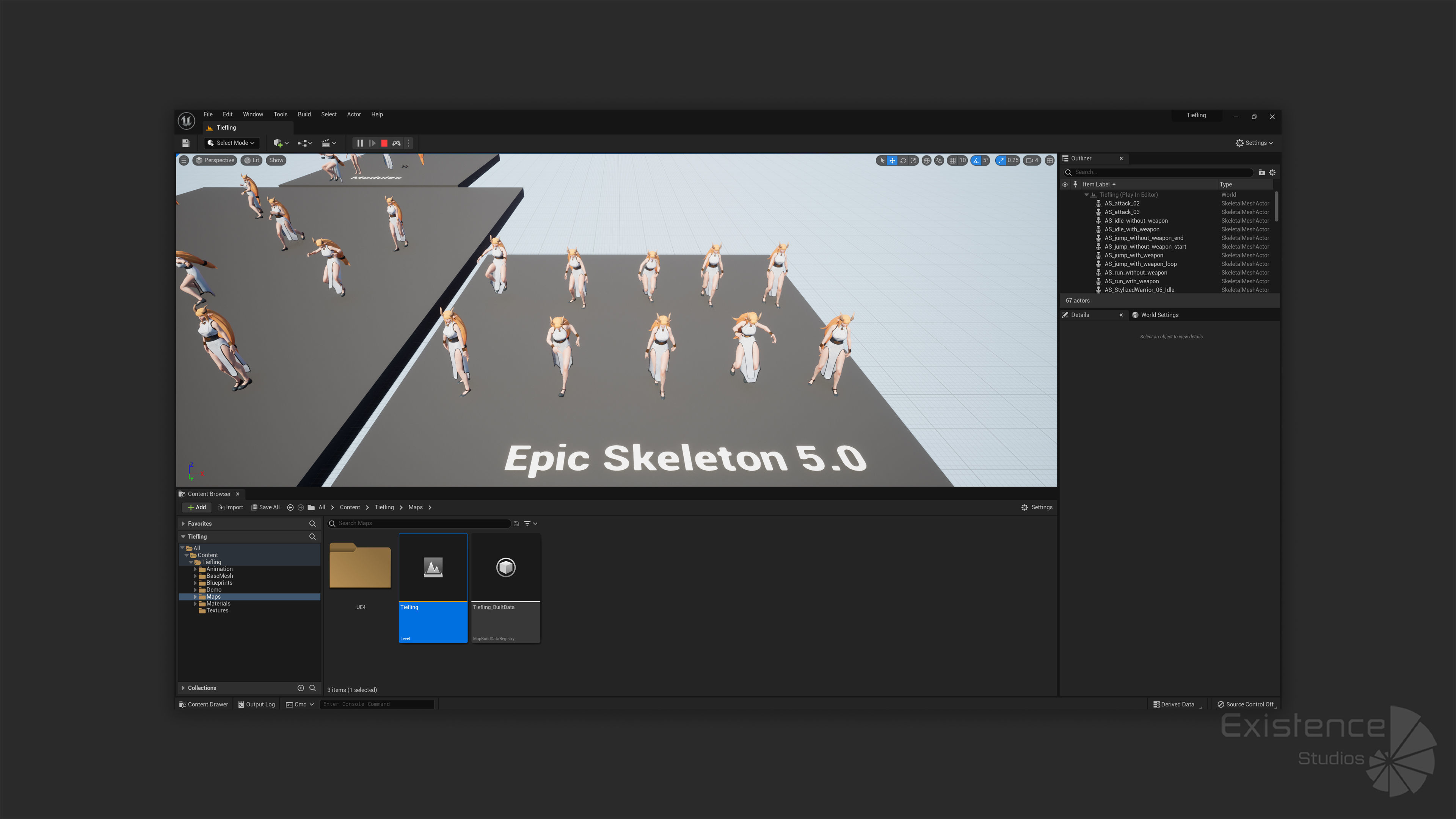 Tiefling - Medieval Fantasy Elf - RPG Nymph Character Hero - 57 Low-poly 3D model_24