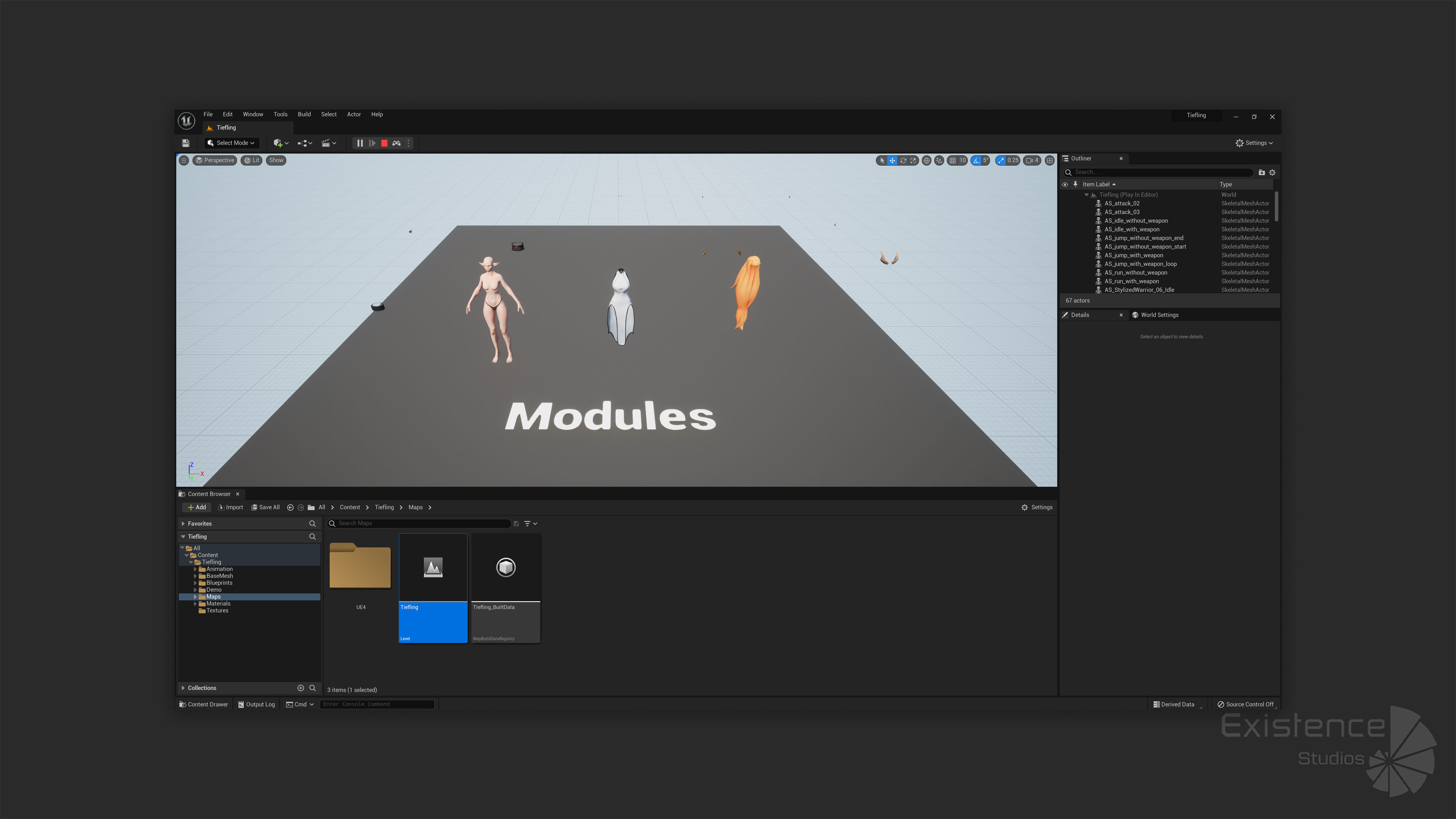 Tiefling - Medieval Fantasy Elf - RPG Nymph Character Hero - 57 Low-poly 3D model_27