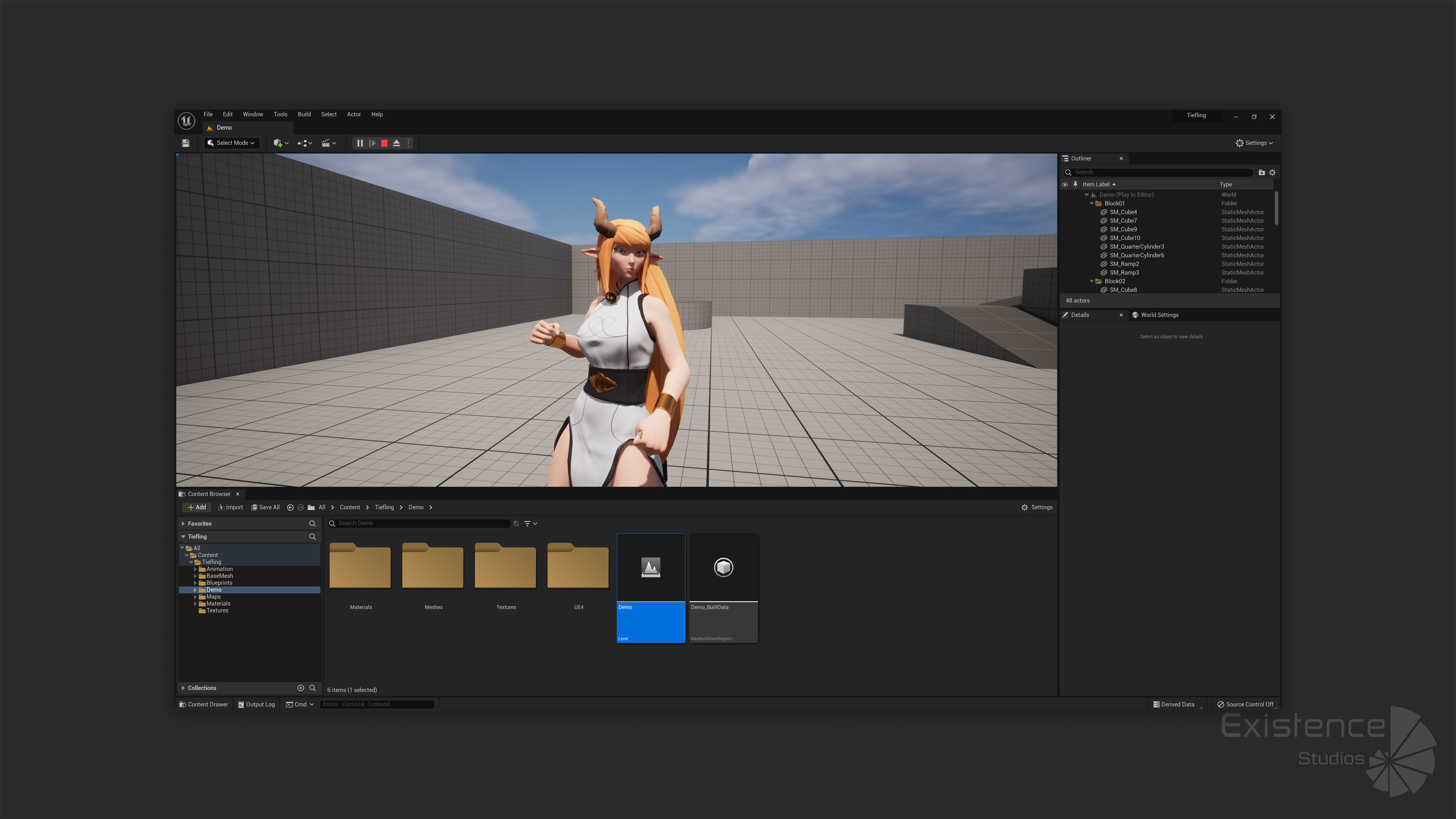 Tiefling - Medieval Fantasy Elf - RPG Nymph Character Hero - 57 Low-poly 3D model_26