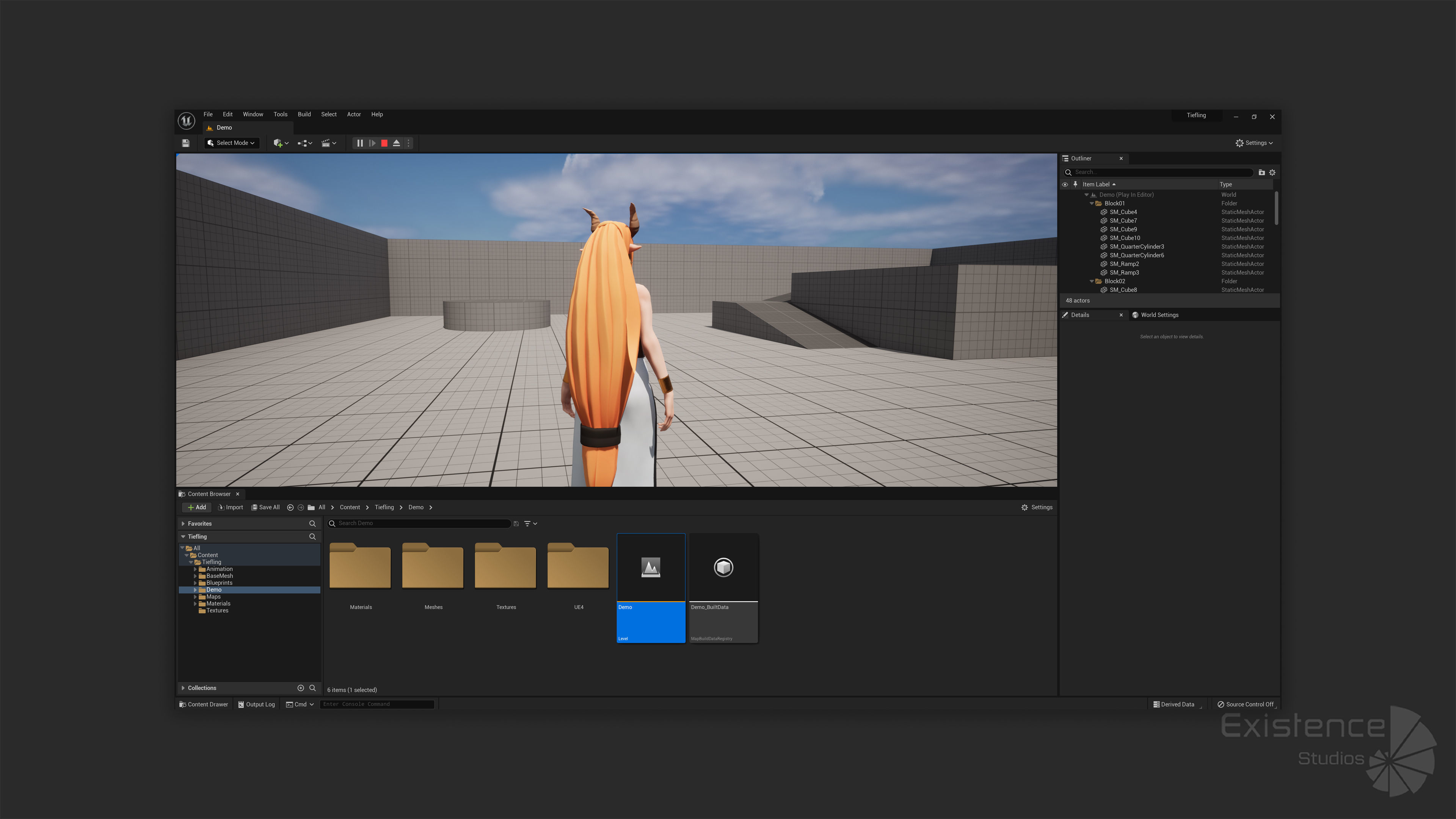 Tiefling - Medieval Fantasy Elf - RPG Nymph Character Hero - 57 Low-poly 3D model_23