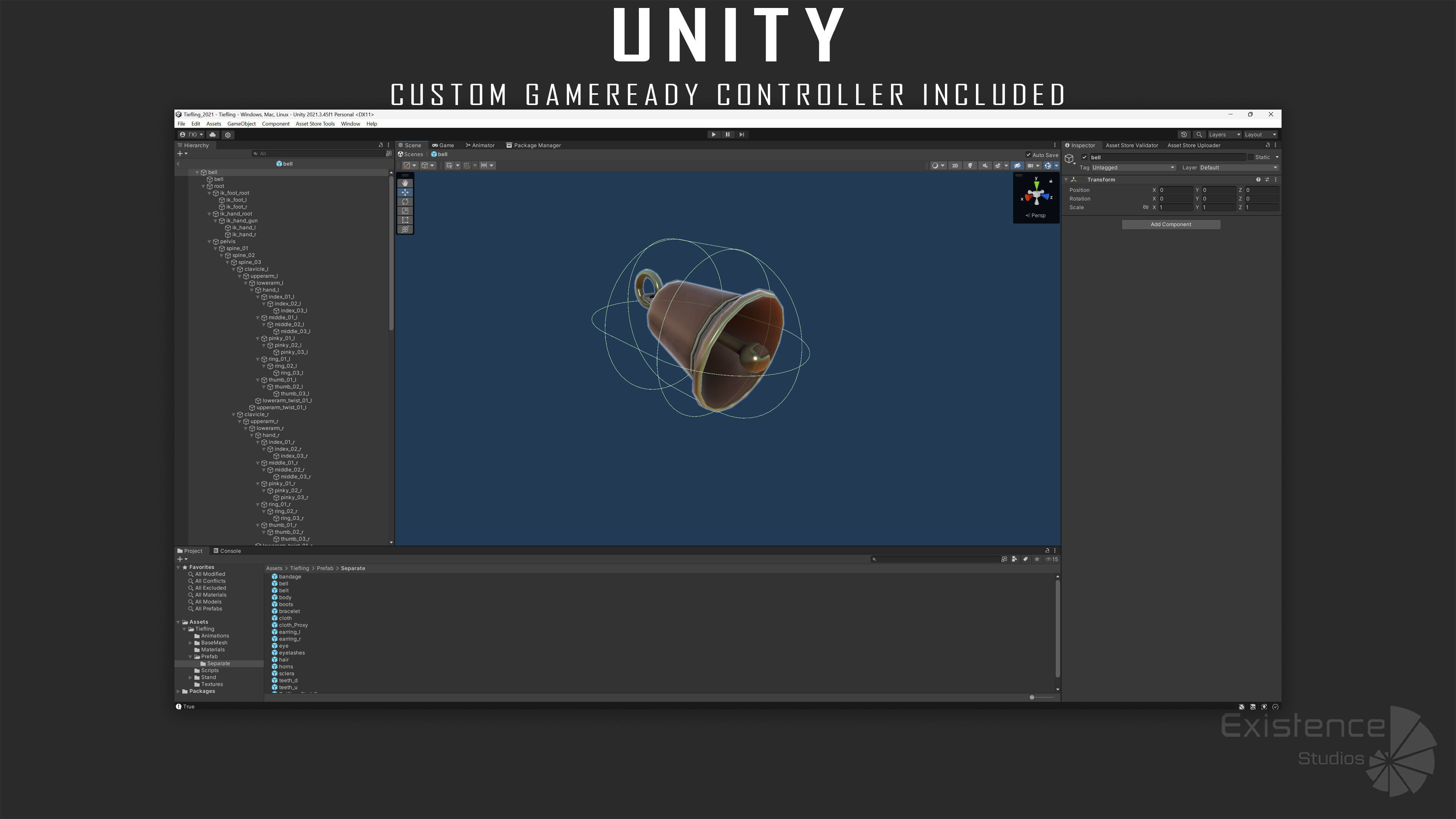 Tiefling - Medieval Fantasy Elf - RPG Nymph Character Hero - 57 Low-poly 3D model_31