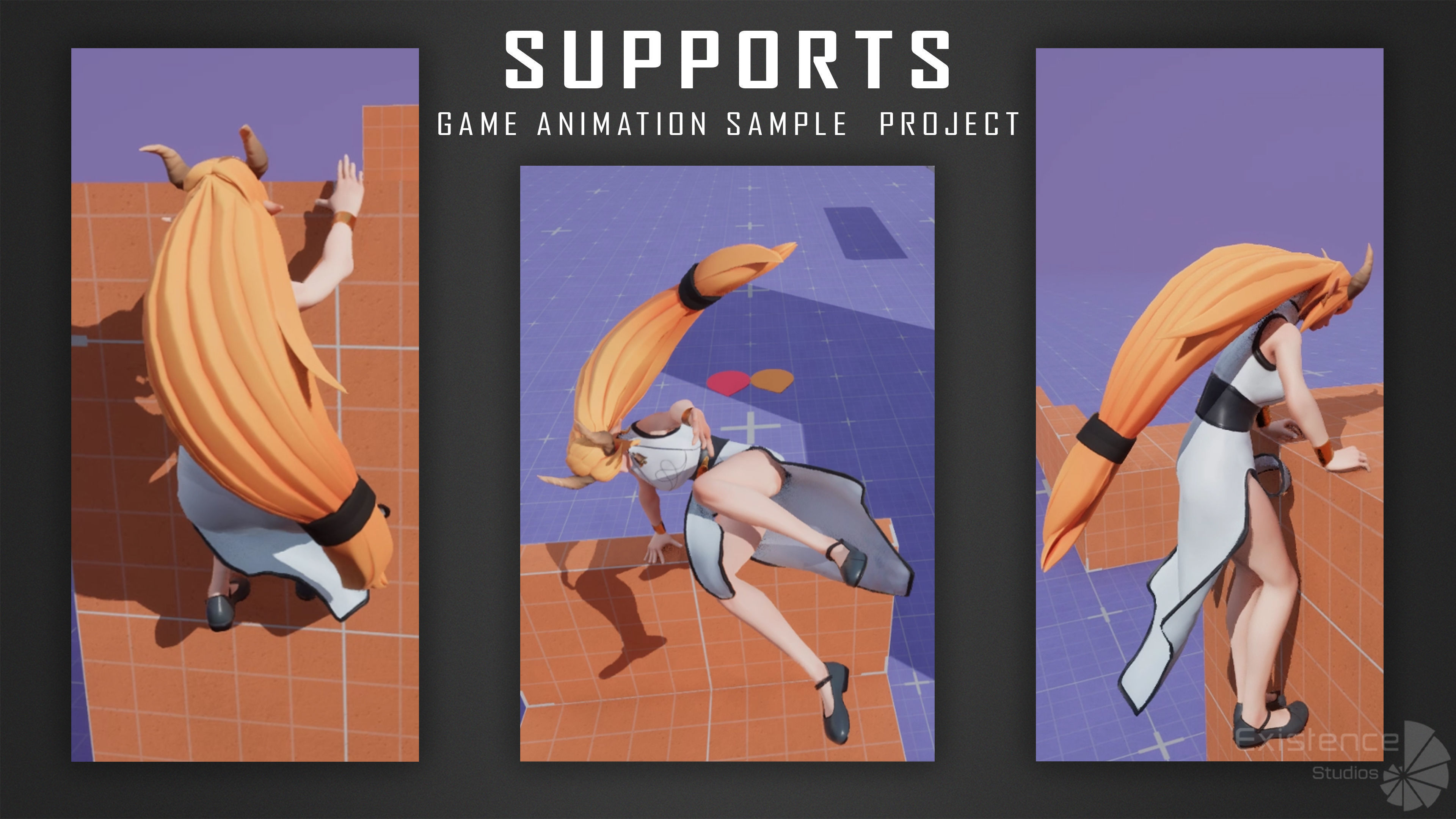 Tiefling - Medieval Fantasy Elf - RPG Nymph Character Hero - 57 Low-poly 3D model_6