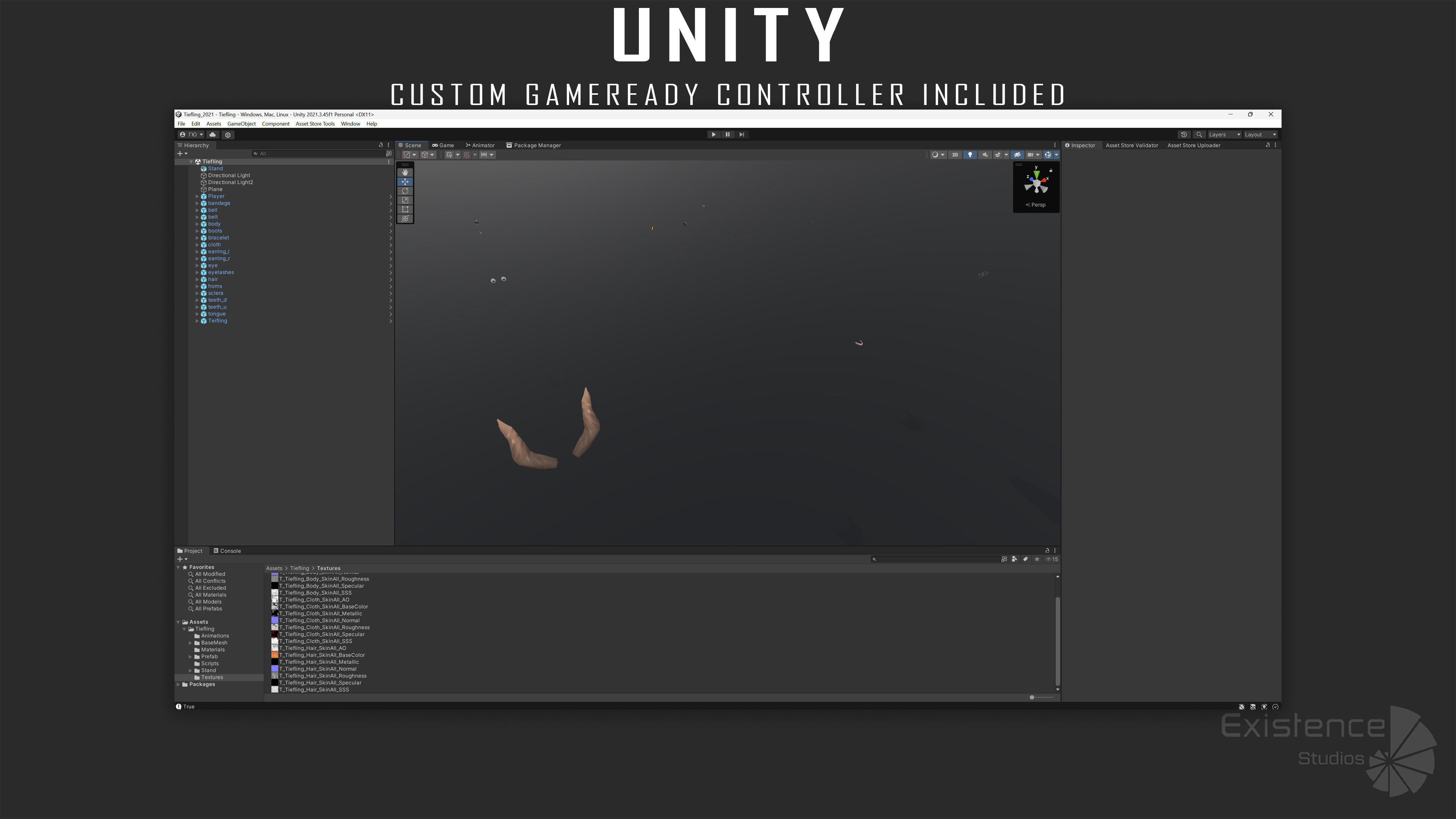 Tiefling - Medieval Fantasy Elf - RPG Nymph Character Hero - 57 Low-poly 3D model_34