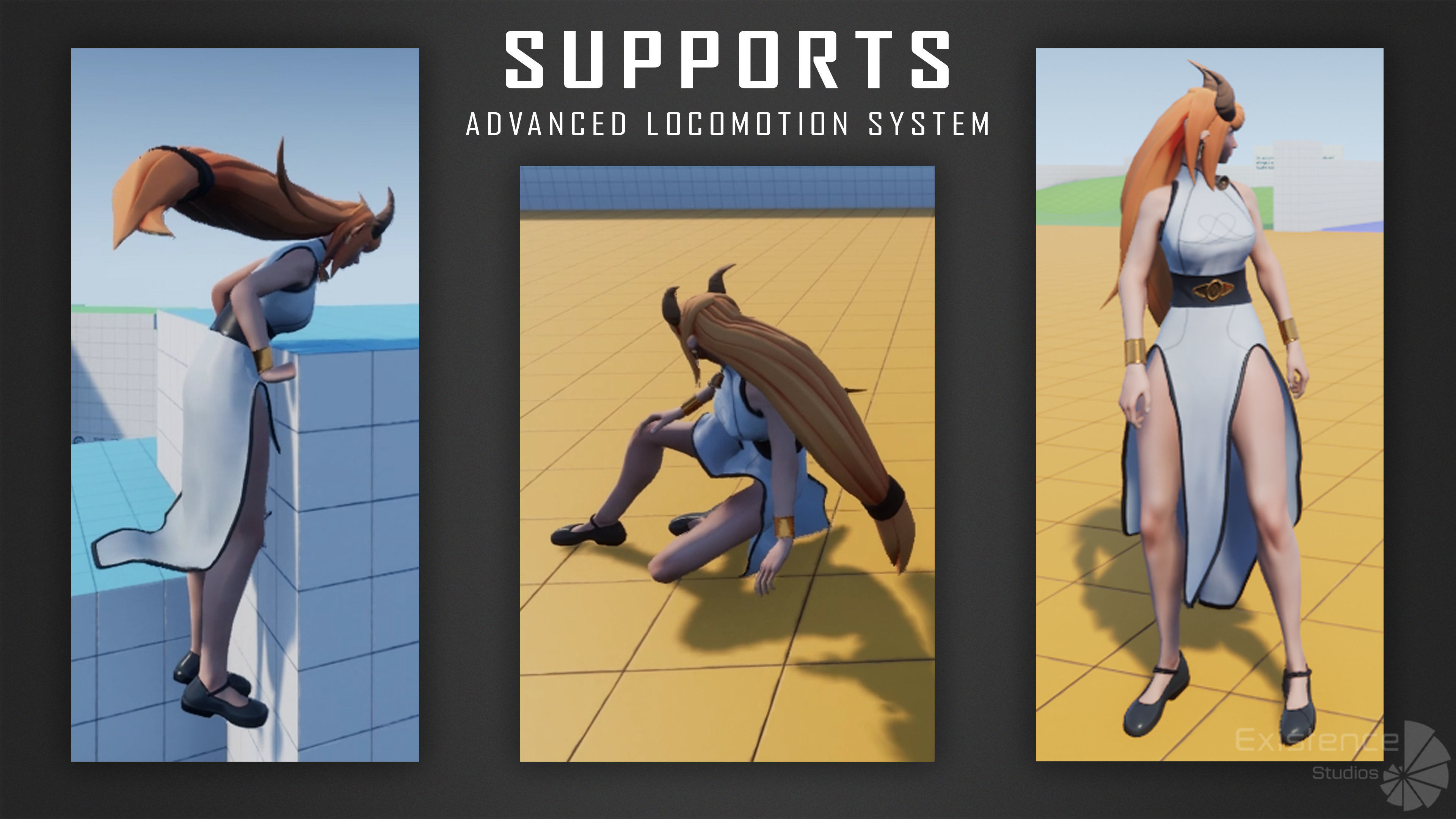 Tiefling - Medieval Fantasy Elf - RPG Nymph Character Hero - 57 Low-poly 3D model_5