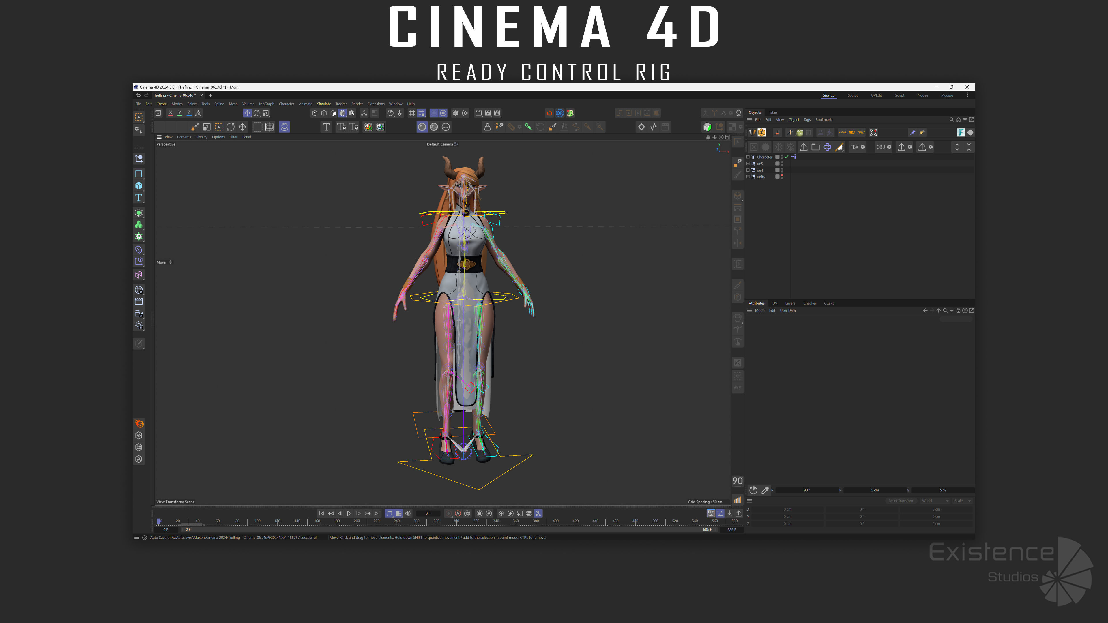 Tiefling - Medieval Fantasy Elf - RPG Nymph Character Hero - 57 Low-poly 3D model_10