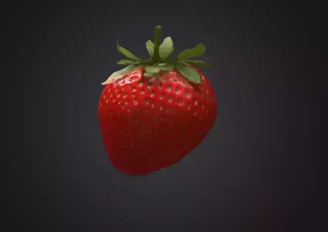 Realistic Strawberry 3D Model