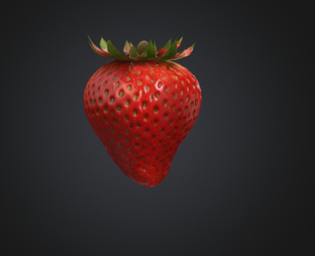 Realistic Strawberry 3D Model 2 3D model_2
