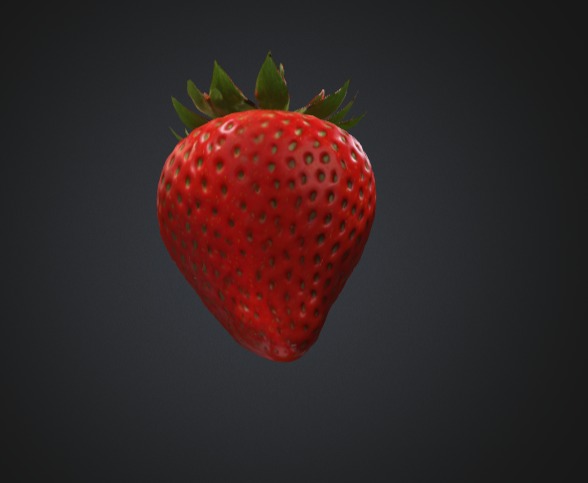 Realistic Strawberry 3D Model 2 3D model_4