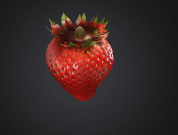Realistic Strawberry 3D Model 2 3D model_3