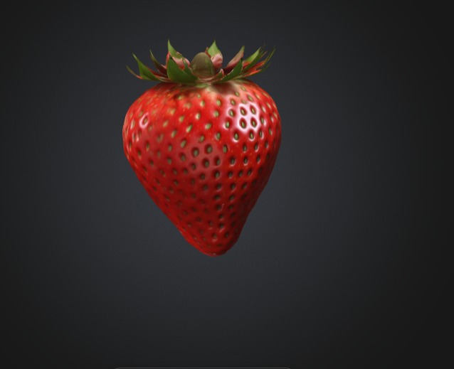Realistic Strawberry 3D Model 2 3D model_1