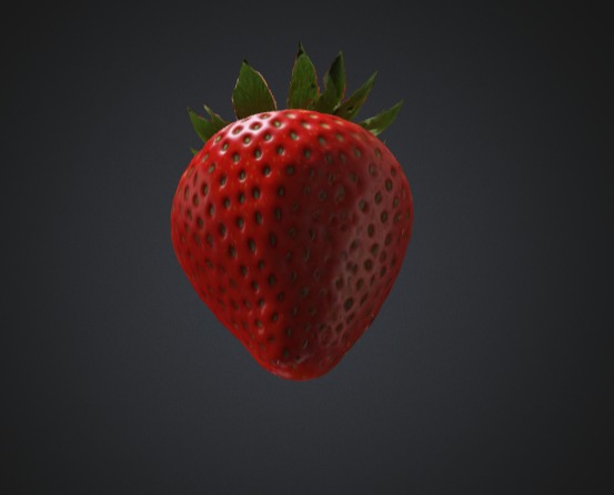 Realistic Strawberry 3D Model 2 3D model_5