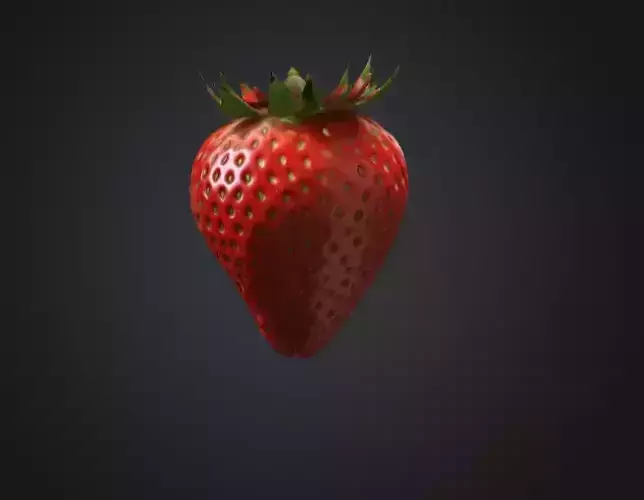 Realistic Strawberry 3D Model 2