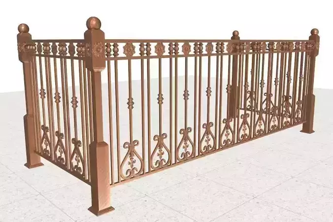 Wrought iron balcony railing