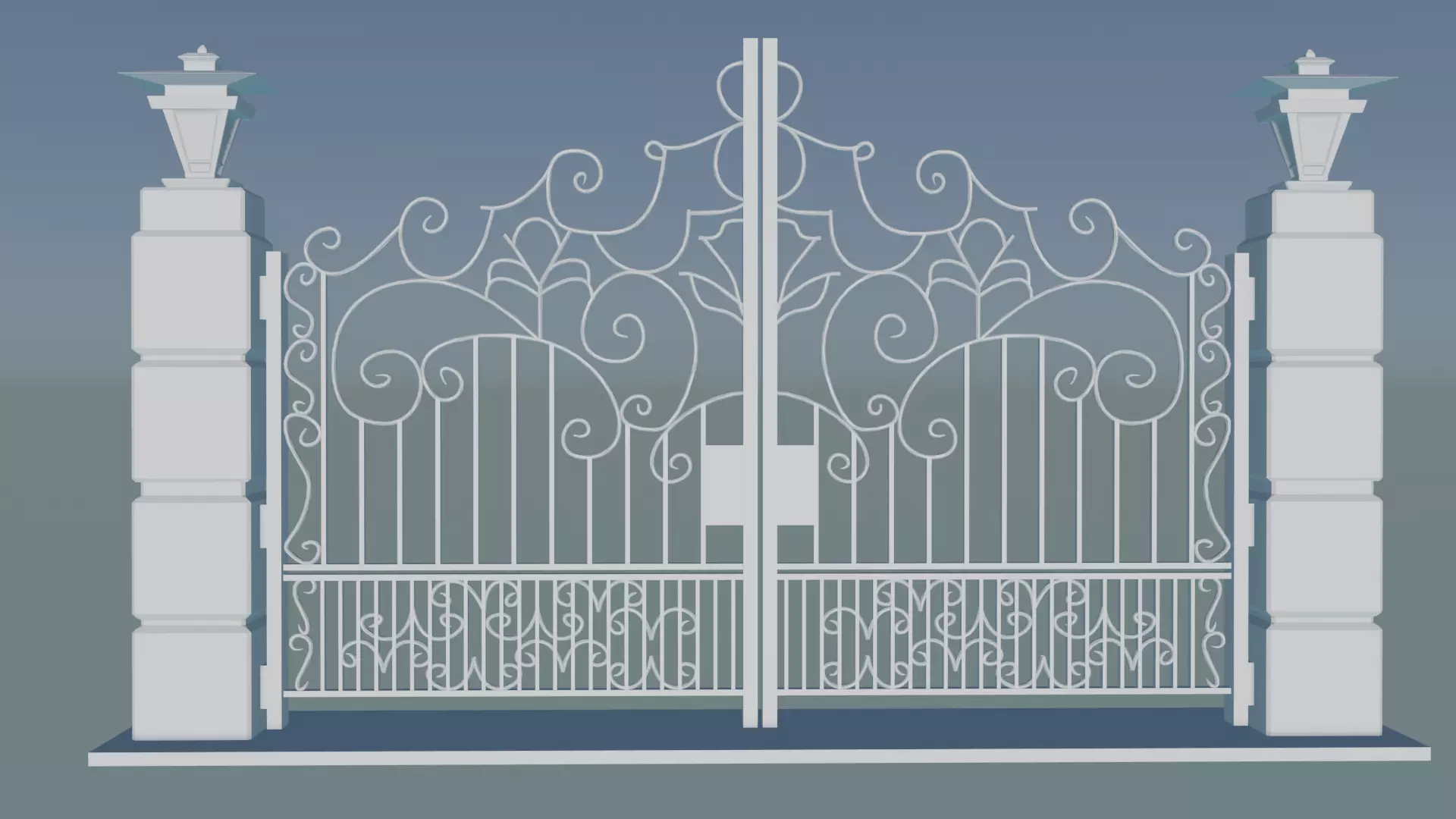 3D Decorative Gate for Urban Architecture Designs 3D print model