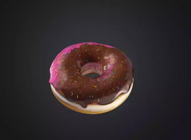 Realistic Donut 3D Model