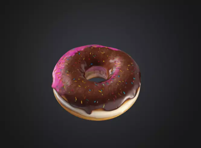Realistic Donut 3D Model 3D model_0