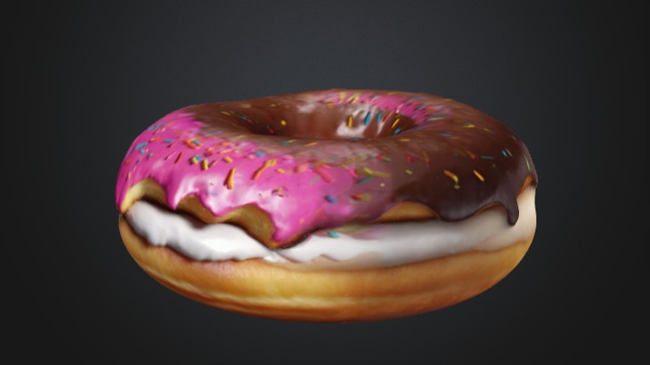 Realistic Donut 3D Model 3D model_3
