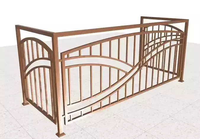 Modern iron balcony railing