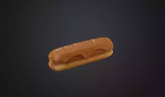 Caramel Eclair 3D Model 1