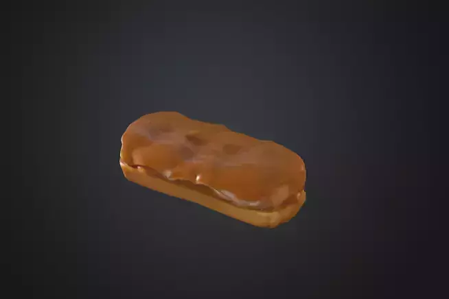 Caramel Eclair 3D Model 2