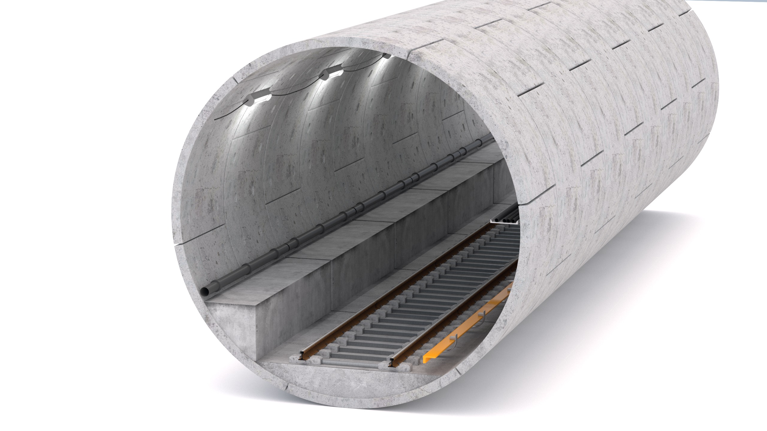 Hitachi Rail Driverless Metro Thessaloniki with Tunnel 3D model_10