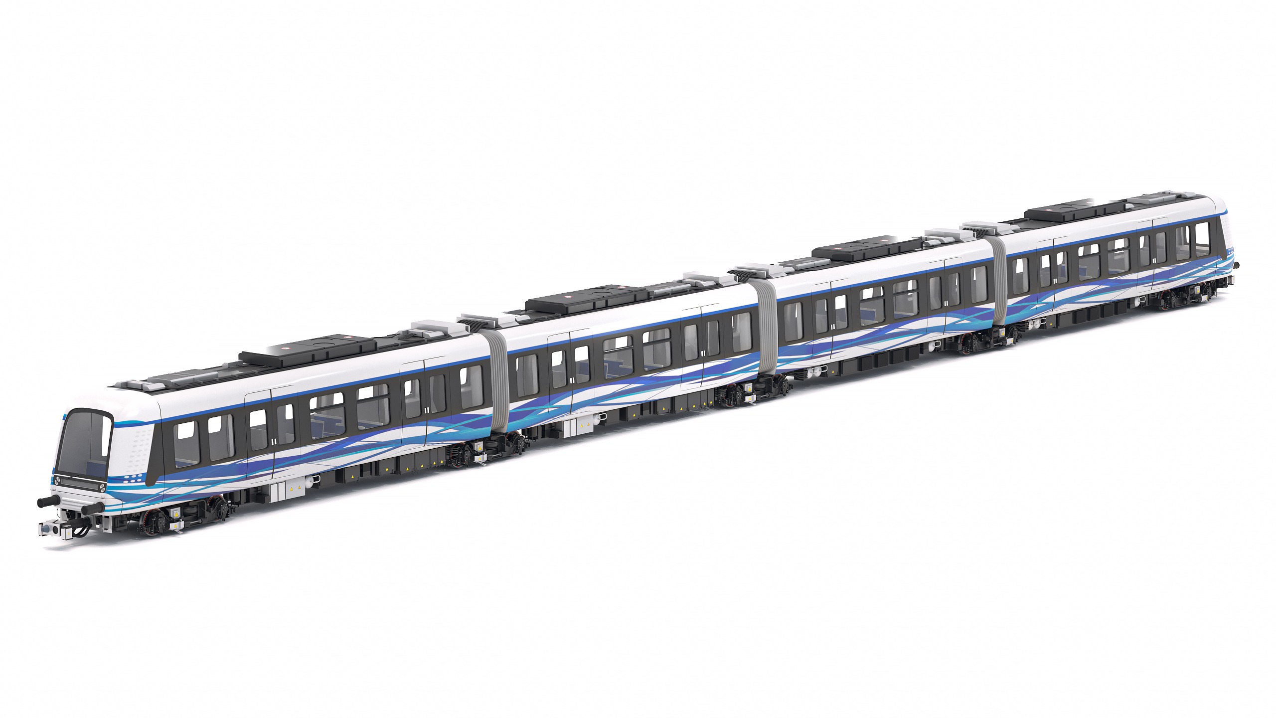 Hitachi Rail Driverless Metro Thessaloniki with Tunnel 3D model_6