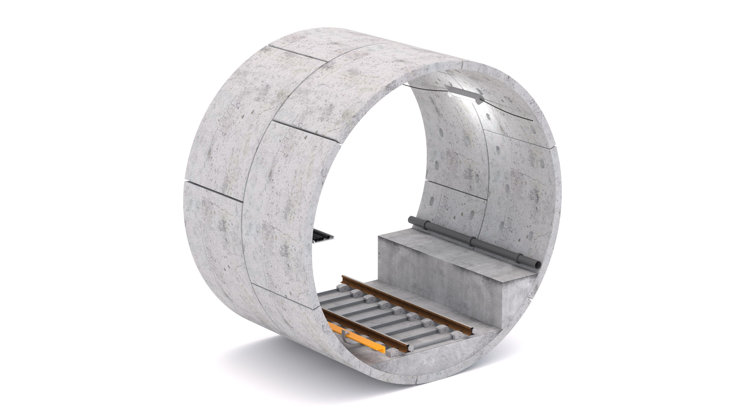 Hitachi Rail Driverless Metro Thessaloniki with Tunnel 3D model_12