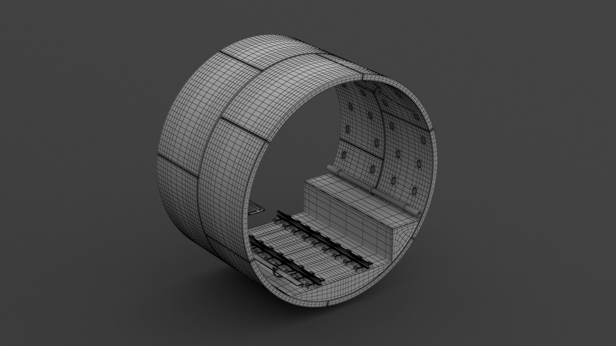 Hitachi Rail Driverless Metro Thessaloniki with Tunnel 3D model_17