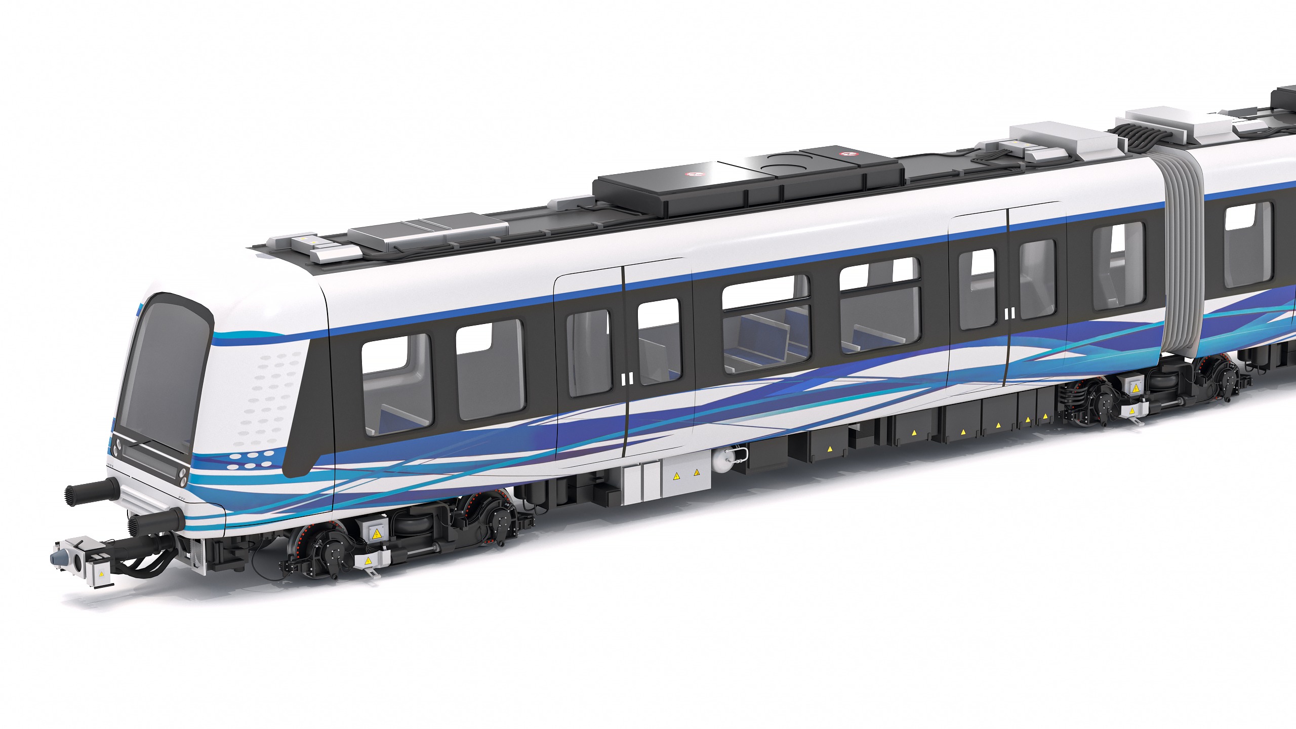 Hitachi Rail Driverless Metro Thessaloniki with Tunnel 3D model_7