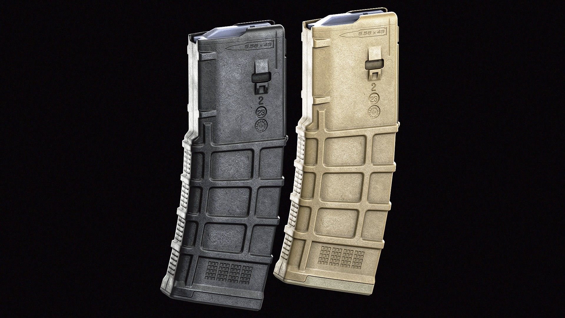 Magpul PMag 30 Magazine Low-poly 3D model_2