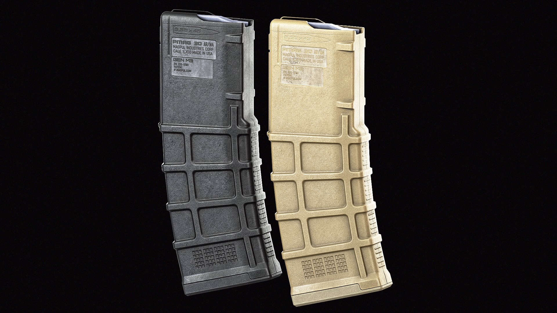 Magpul PMag 30 Magazine Low-poly 3D model_3