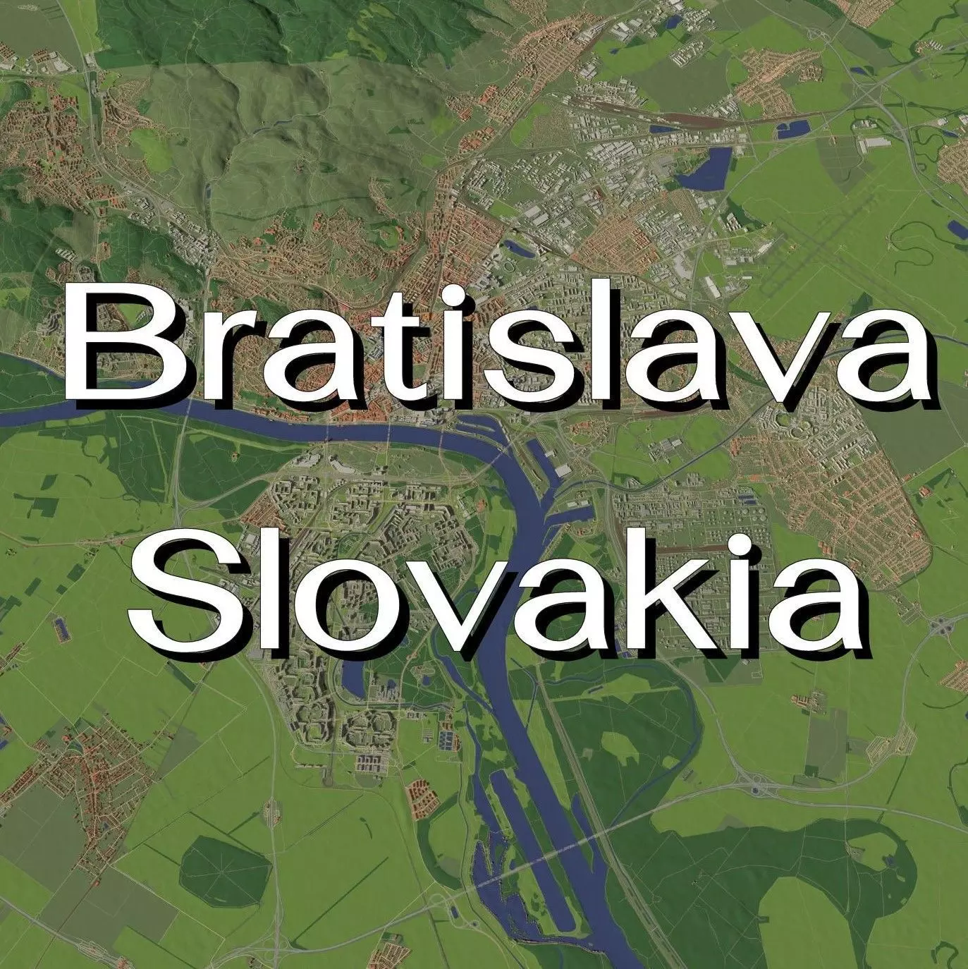 Bratislava Slovakia - city and urban 3D model