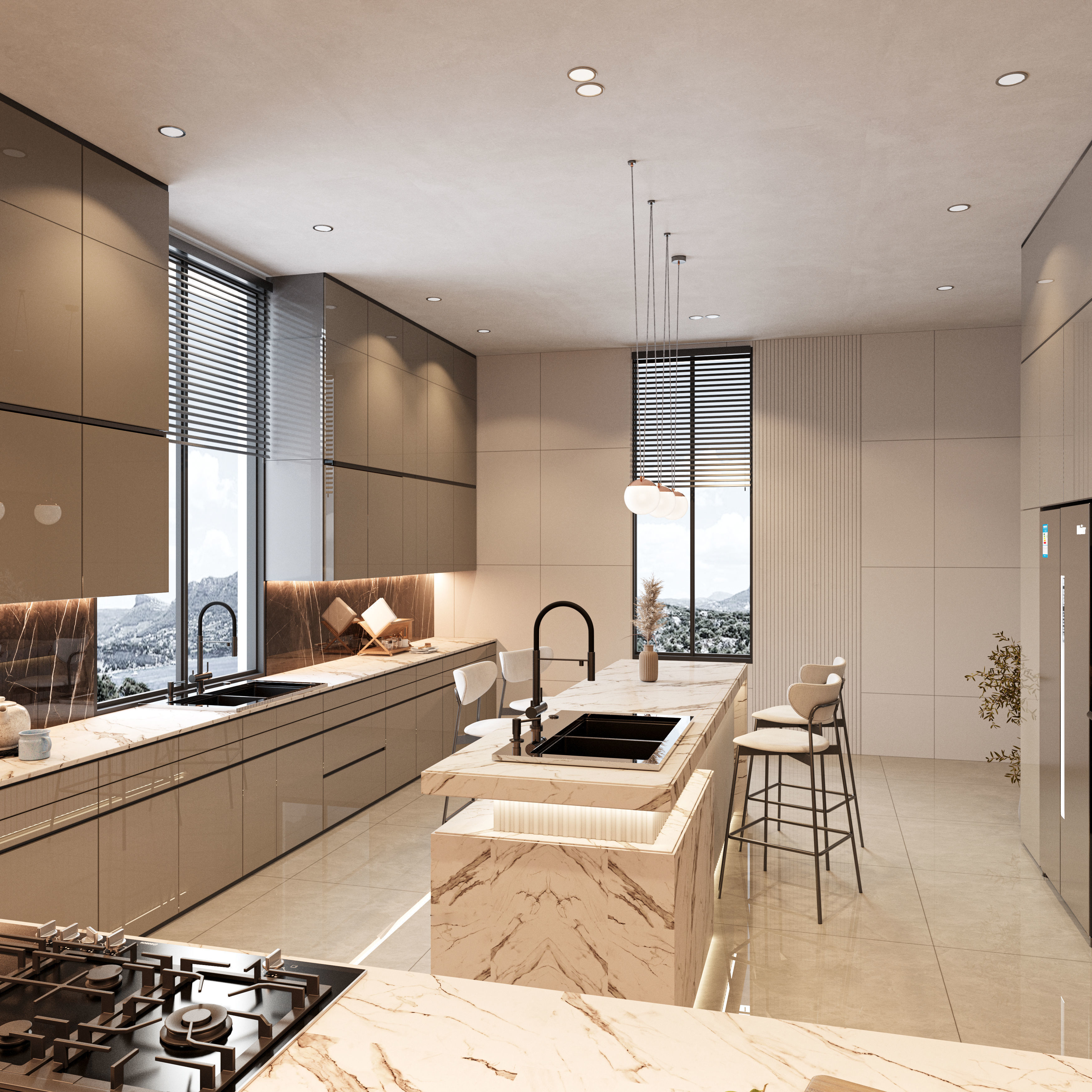 kitchen modern  3D model_4