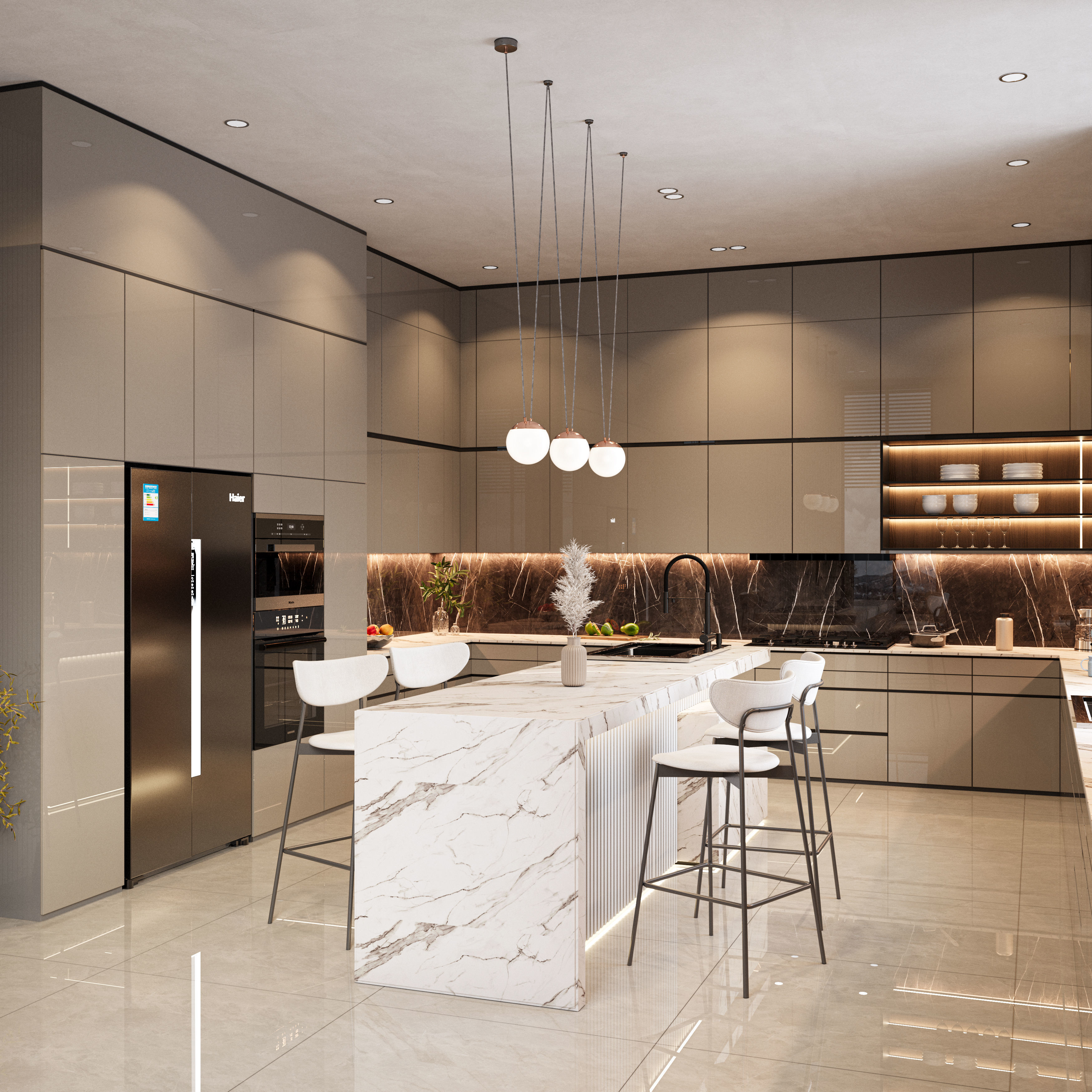 kitchen modern  3D model_3