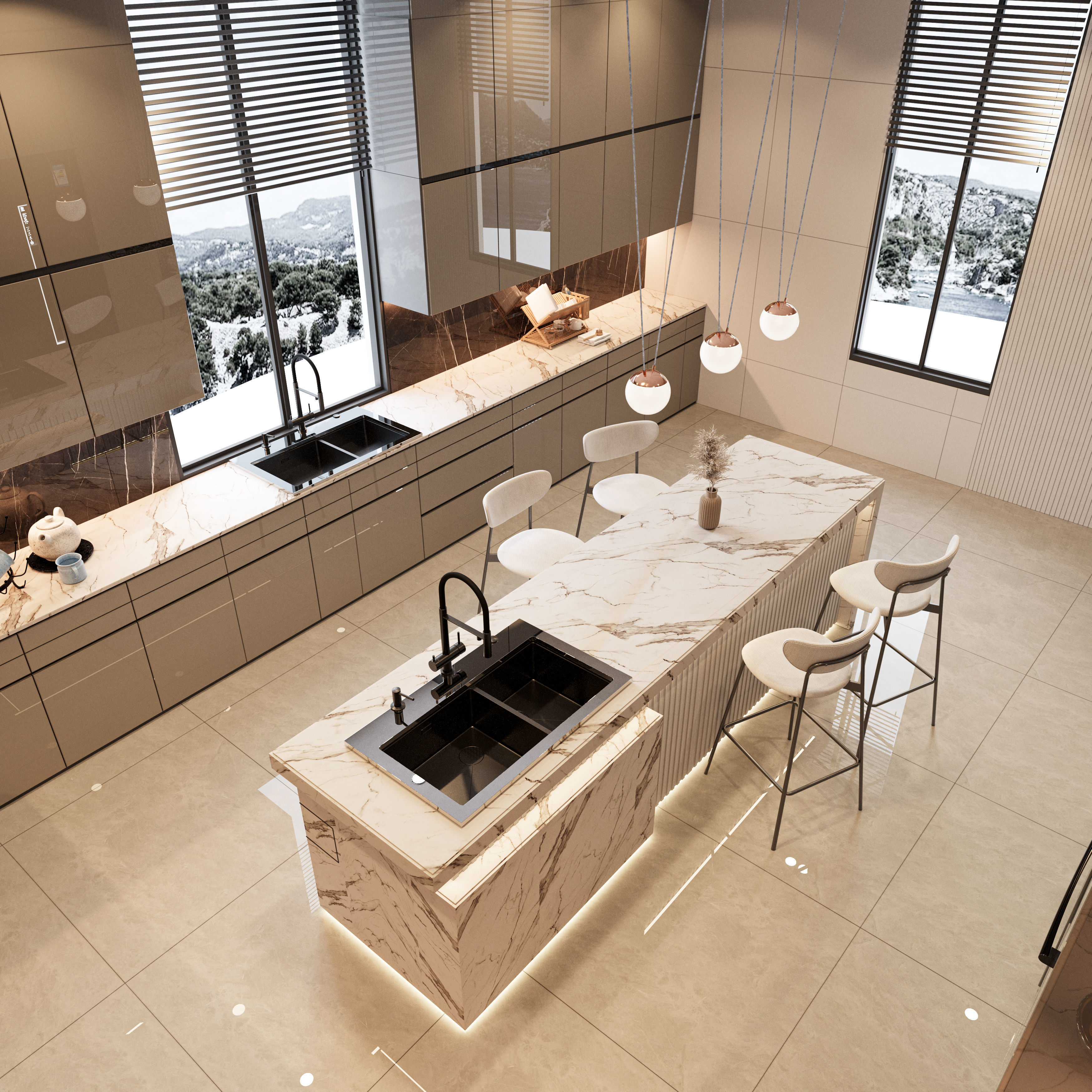 kitchen modern  3D model_5