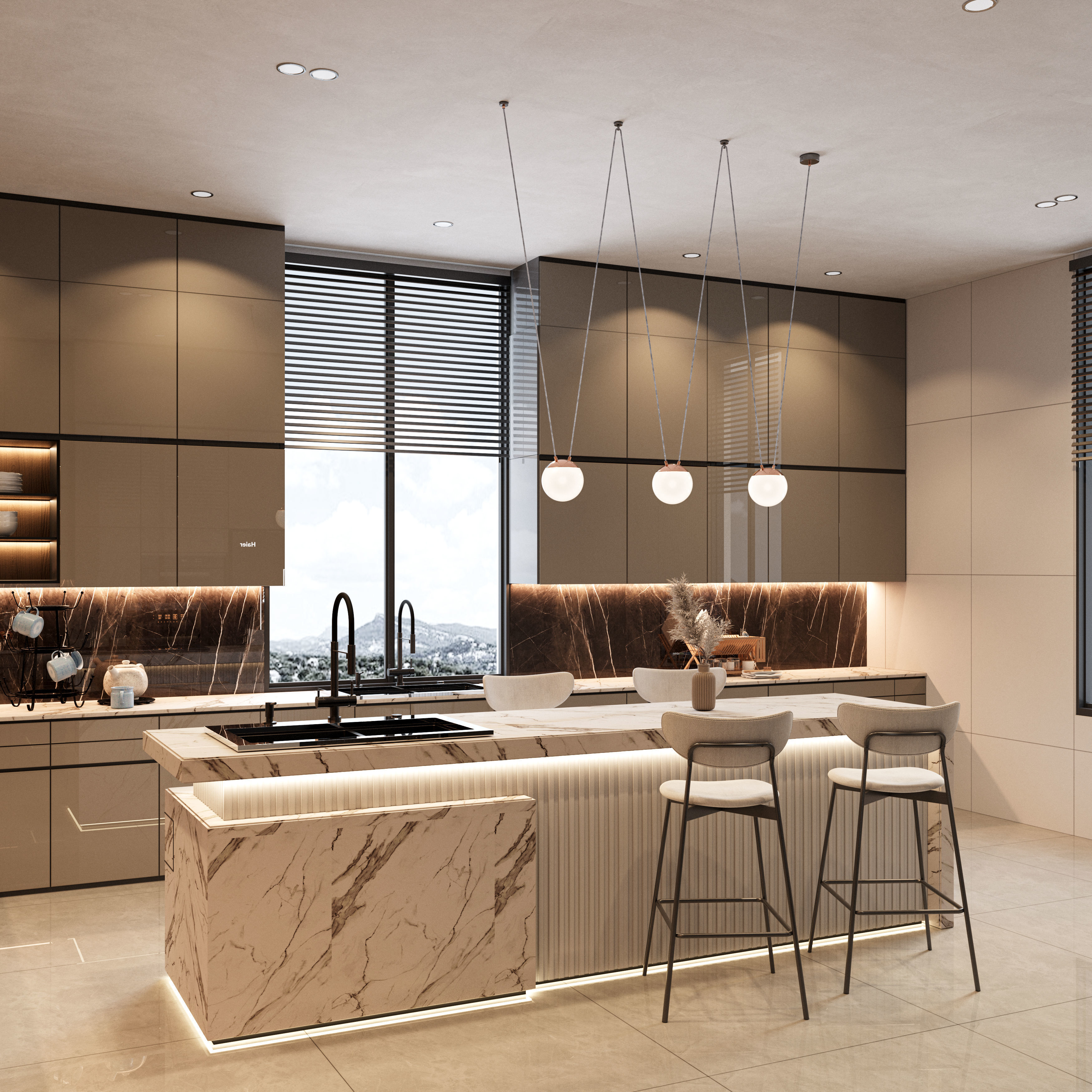 kitchen modern  3D model_2