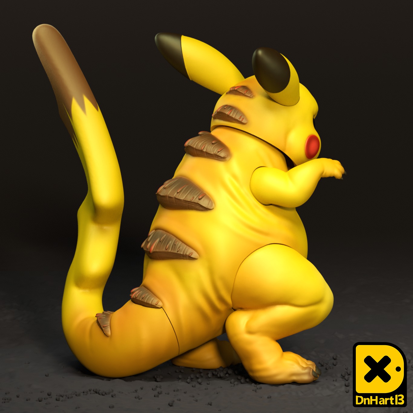PikaZilla LR 3D print model_2