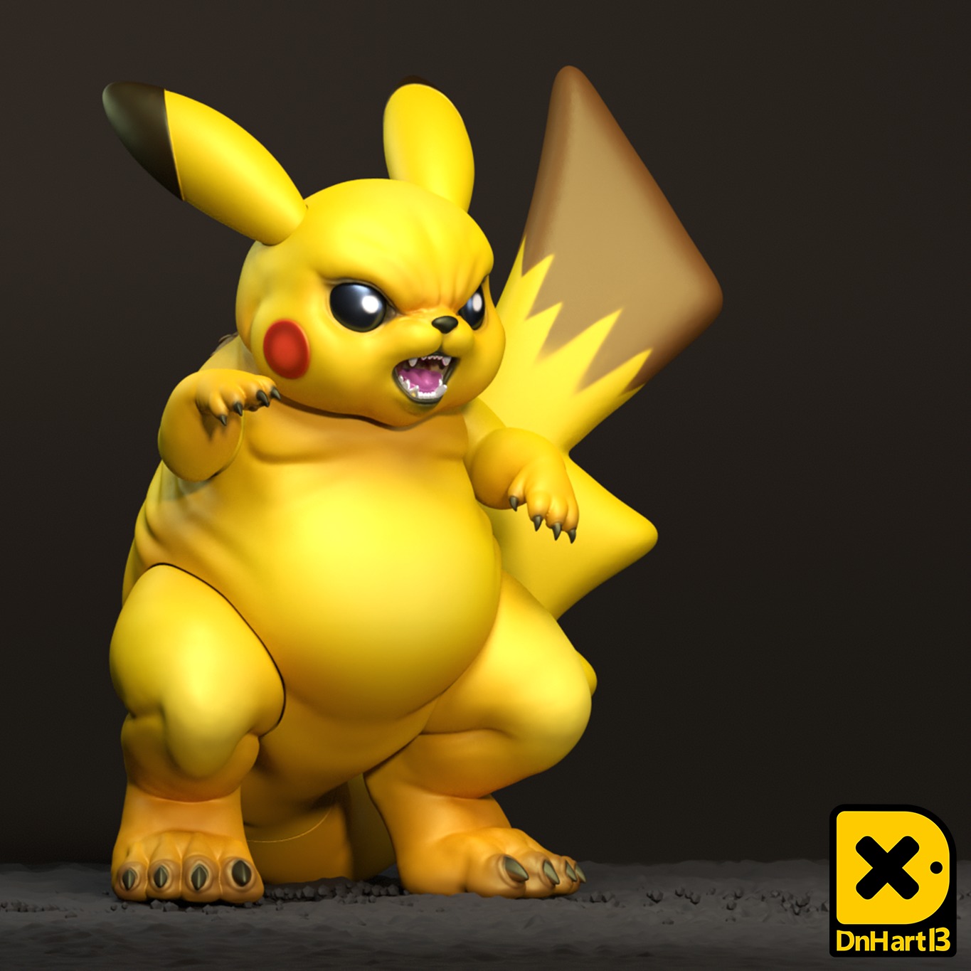 PikaZilla LR 3D print model_1