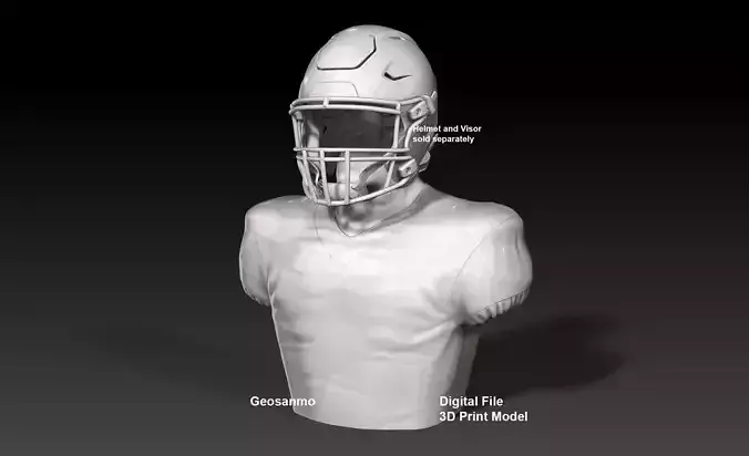 Long NFL Football Helmet Stand 3D print model