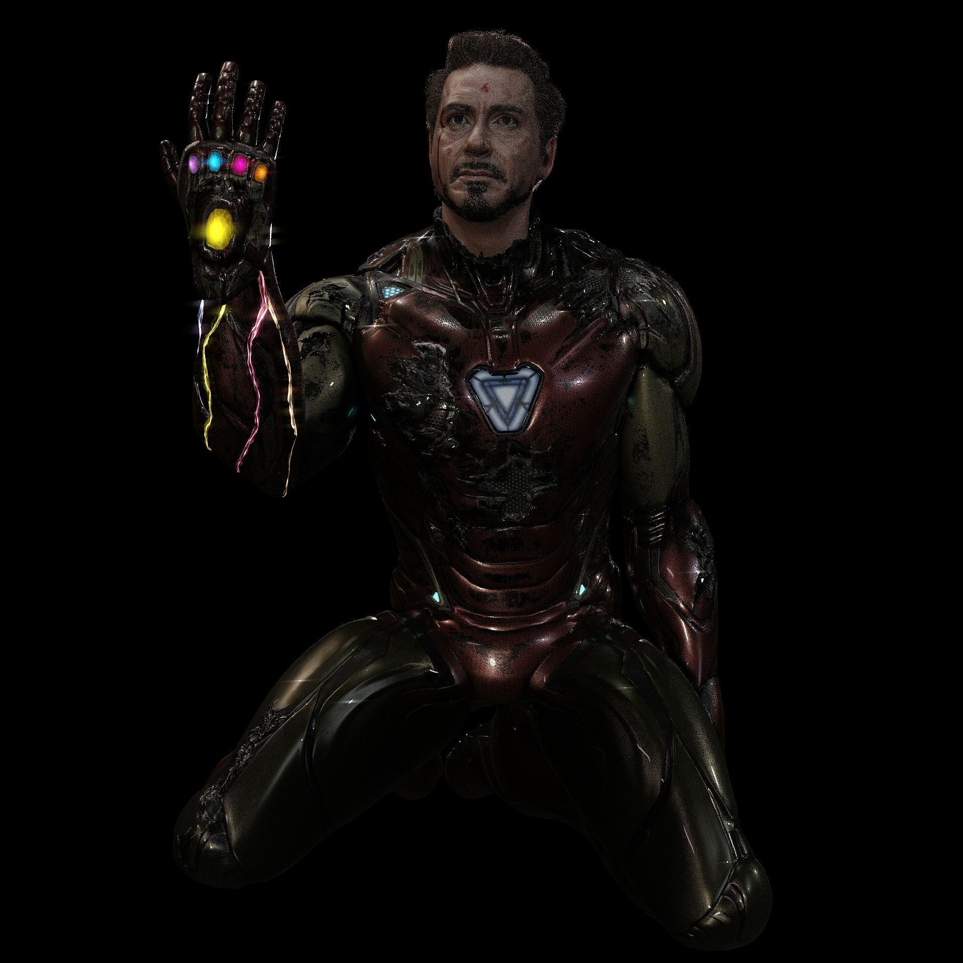 Iron Man - Tony Stark - Mark 85 from Avengers Endgame 3D model_4