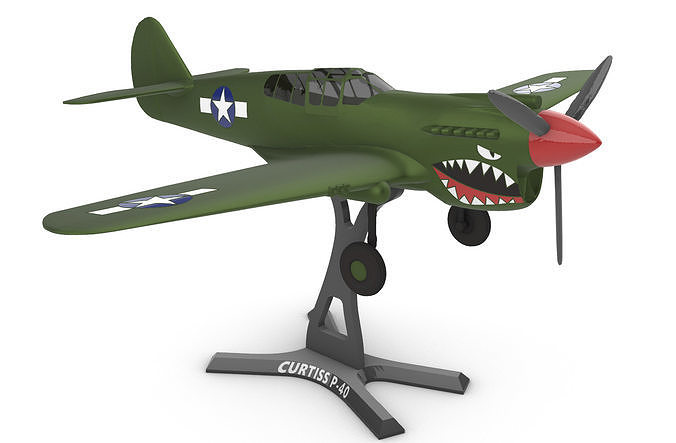 Curtiss P-40  3D print model