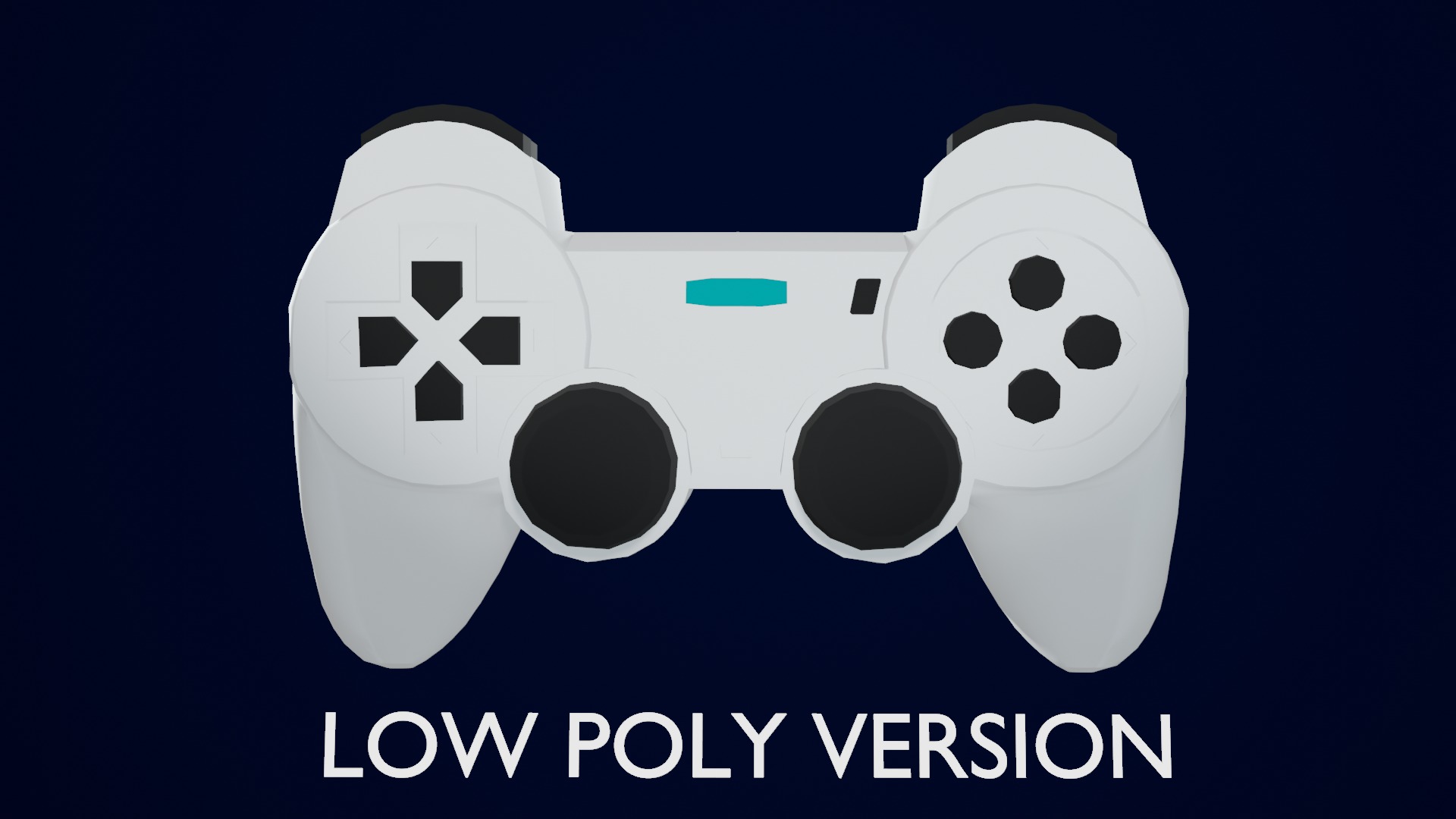 Game Controller Wireless Joystick Low-poly 3D model_9