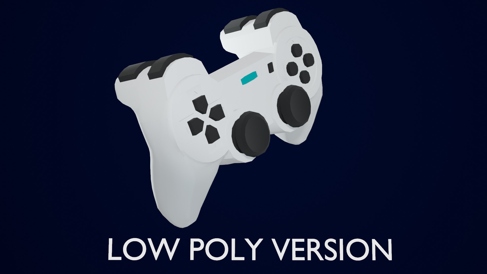 Game Controller Wireless Joystick Low-poly 3D model_10