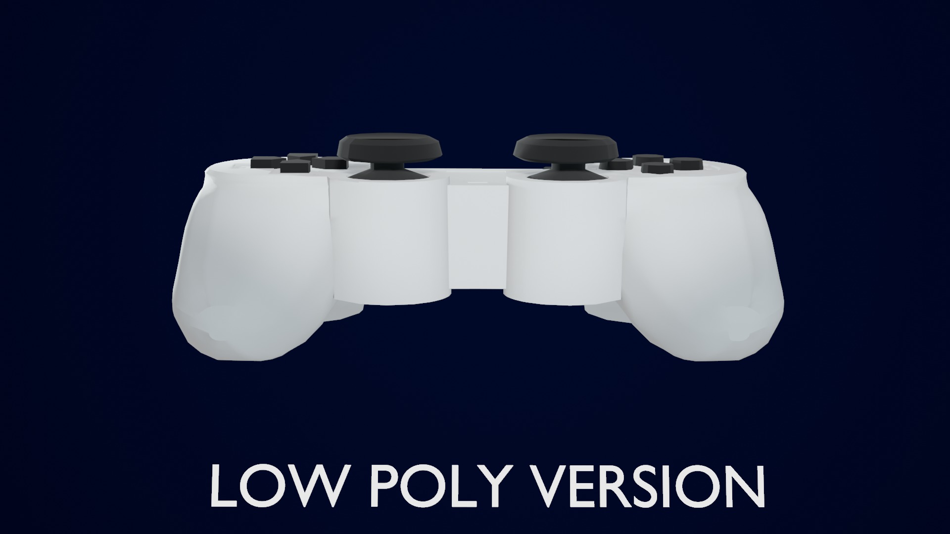 Game Controller Wireless Joystick Low-poly 3D model_12