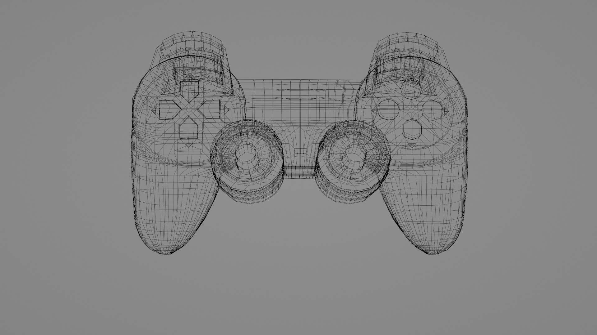 Game Controller Wireless Joystick Low-poly 3D model_14