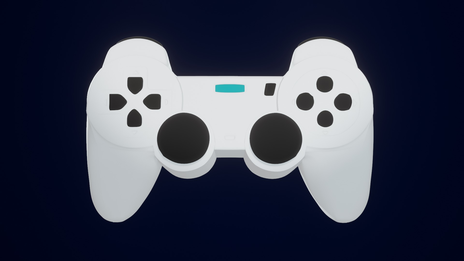 Game Controller Wireless Joystick Low-poly 3D model_2