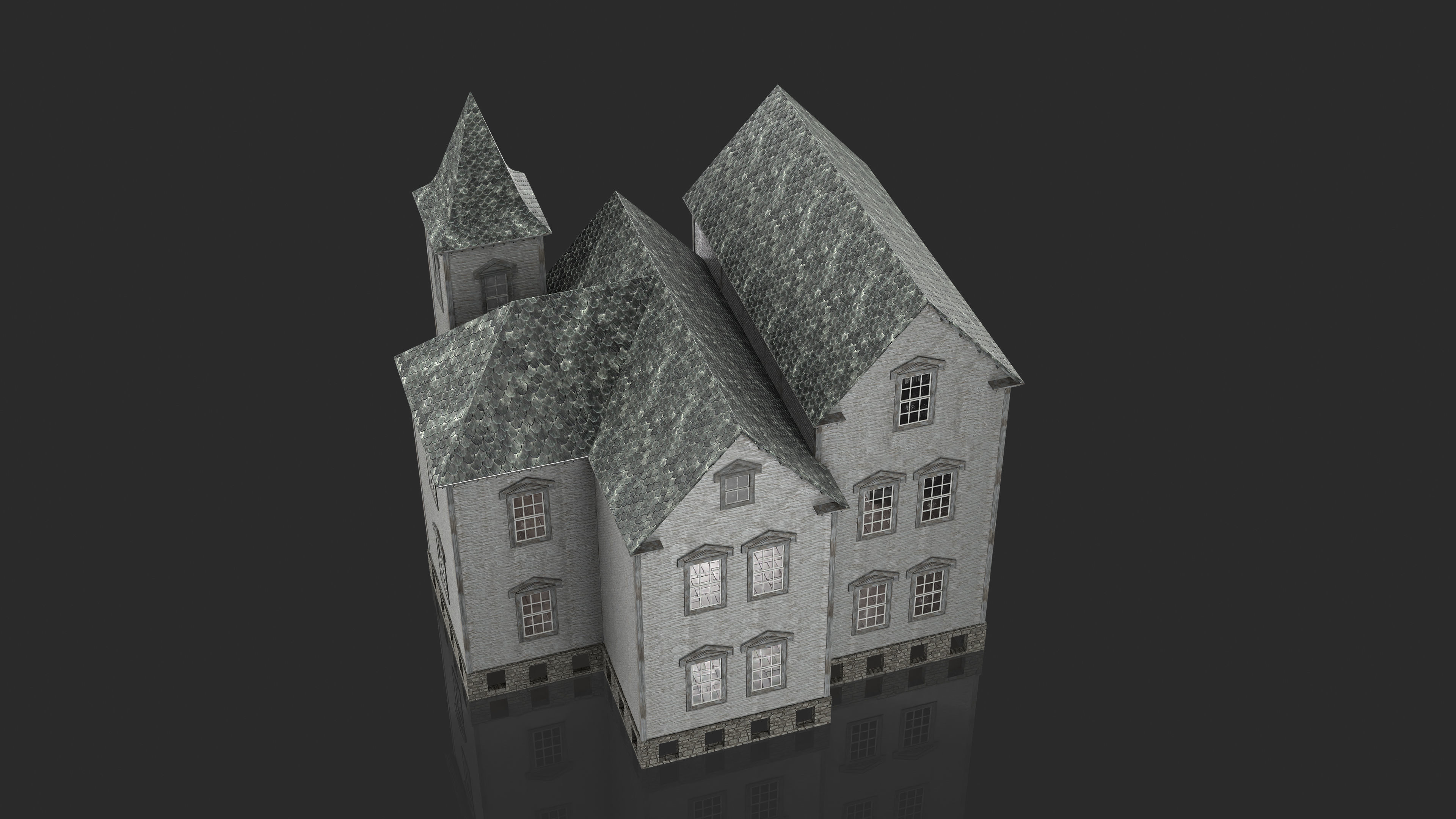 Old Abandoned House 5 3D model_6