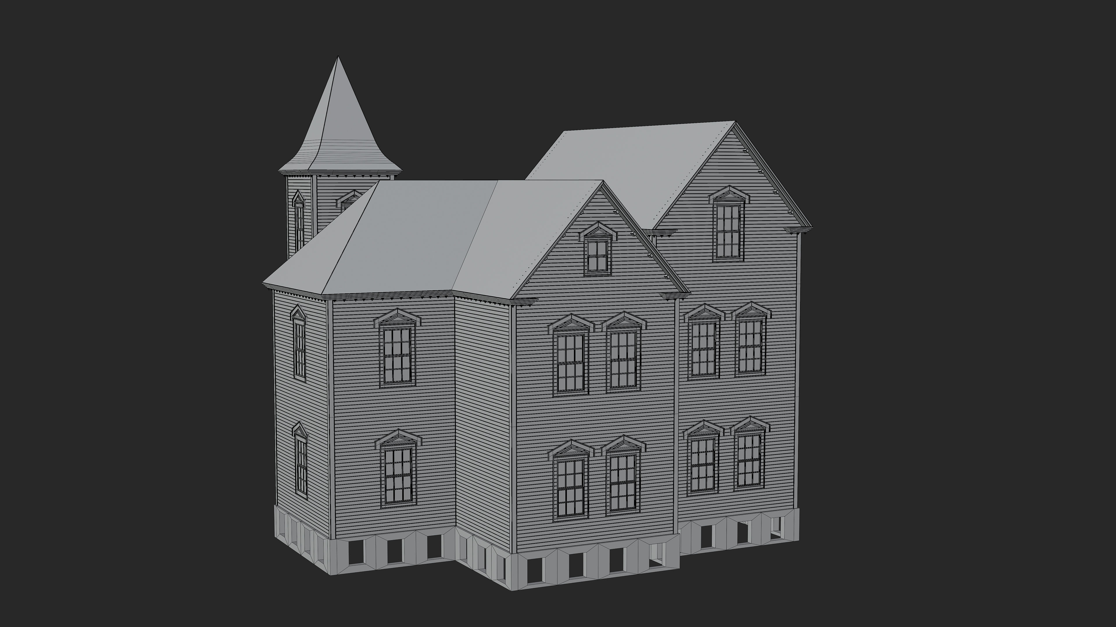 Old Abandoned House 5 3D model_13