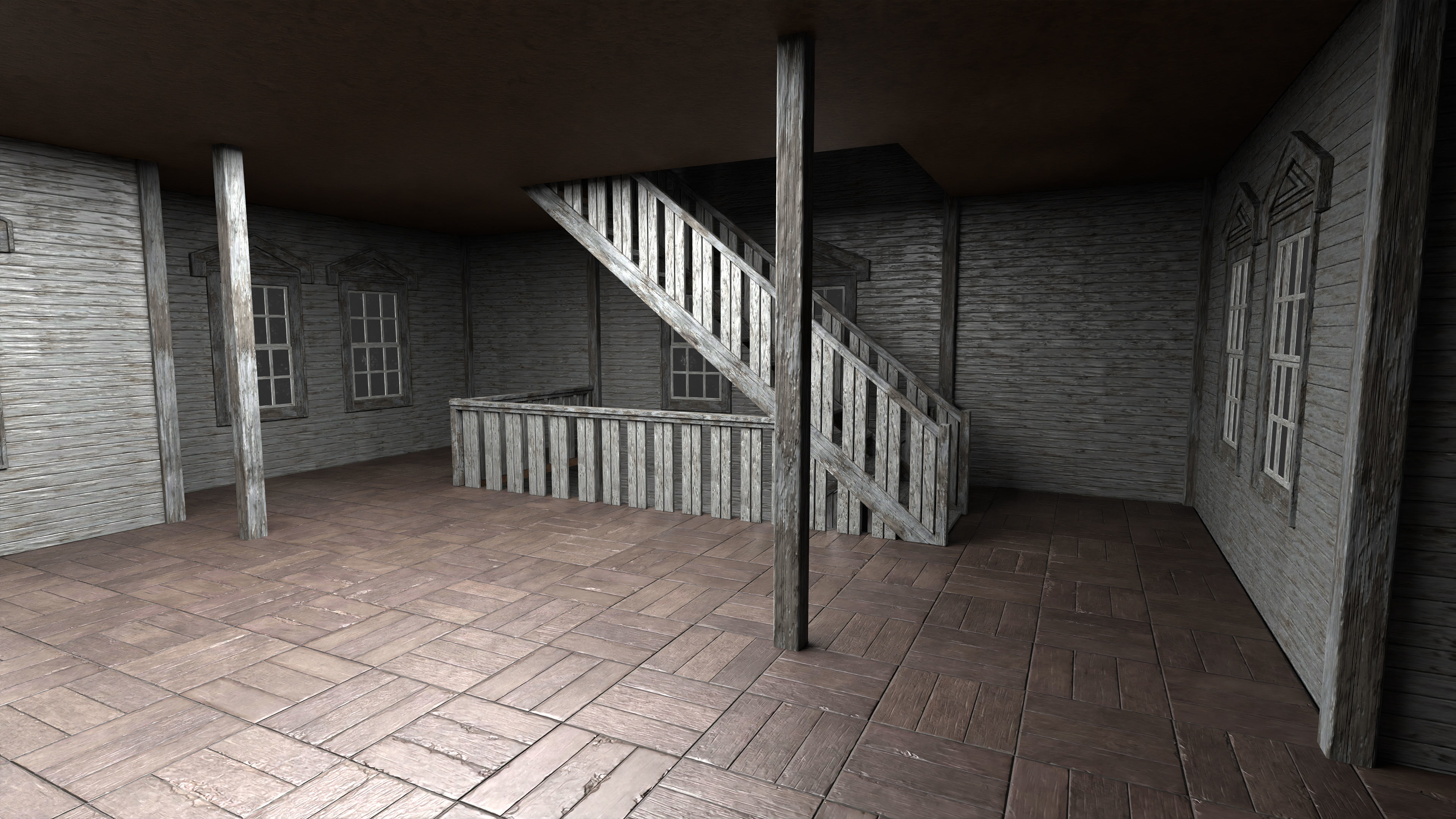 Old Abandoned House 5 3D model_10
