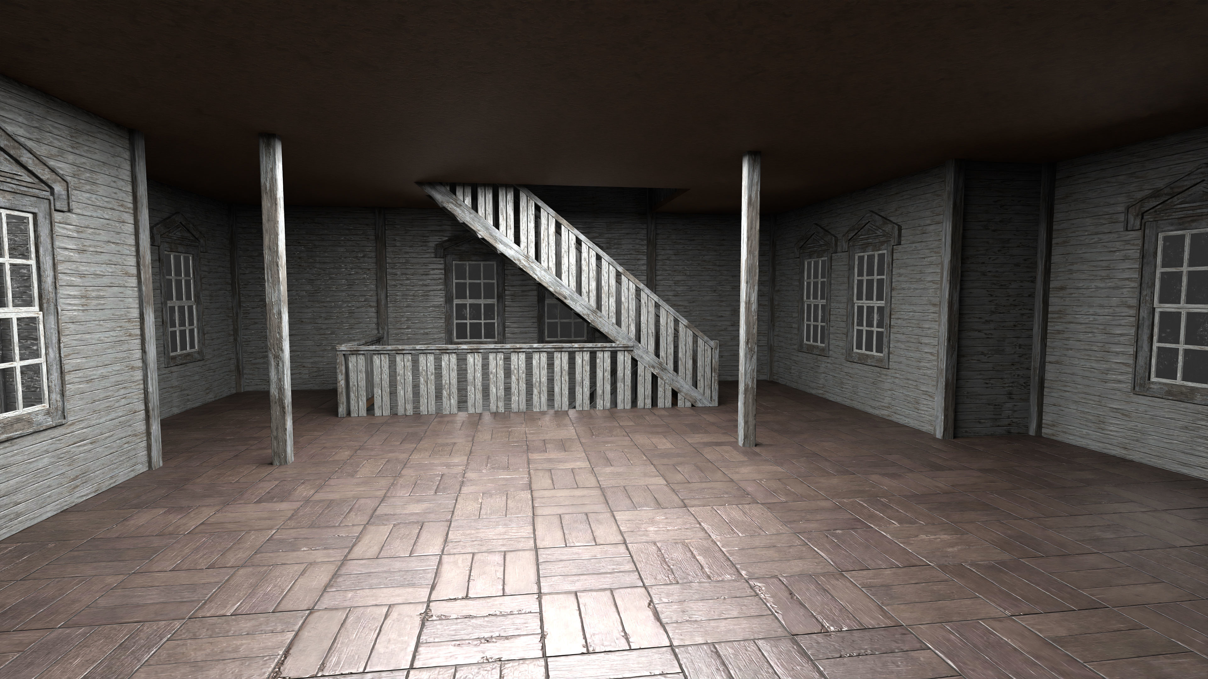Old Abandoned House 5 3D model_8